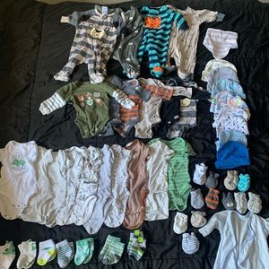 NEWBORN BABY BOY CLOTHES BUNDLE